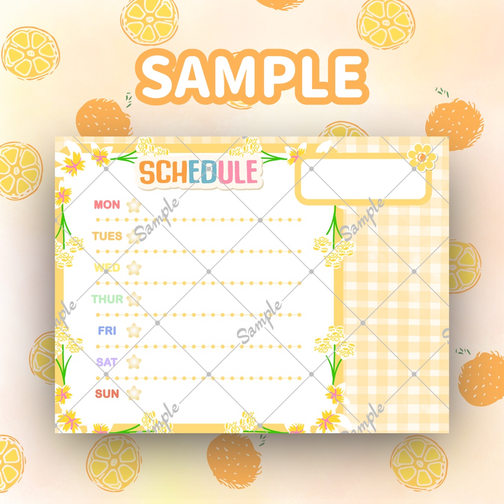 ⭐︎スケジュール表テンプレ(暖かい日の下で)