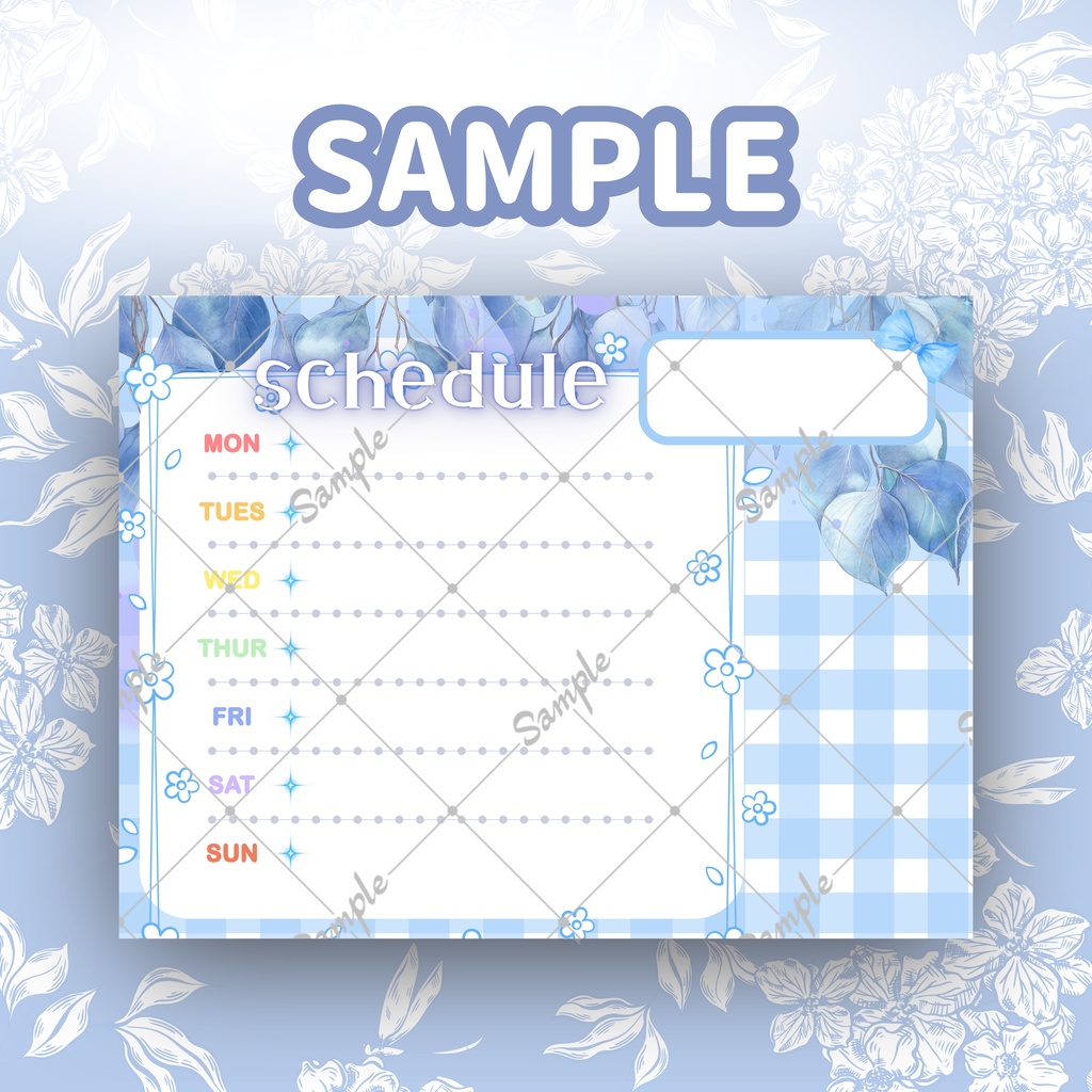 ⭐︎スケジュール表テンプレ(紫陽花日和)