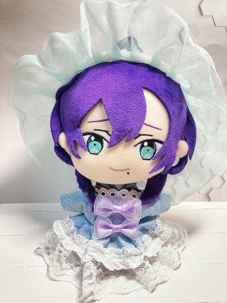 ぬい服16cm 水玉ワンピース