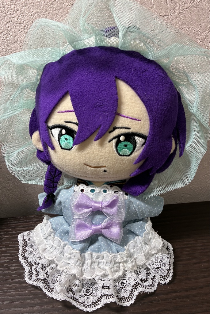 16cmぬい服 コスマス 水玉リボンワンピース