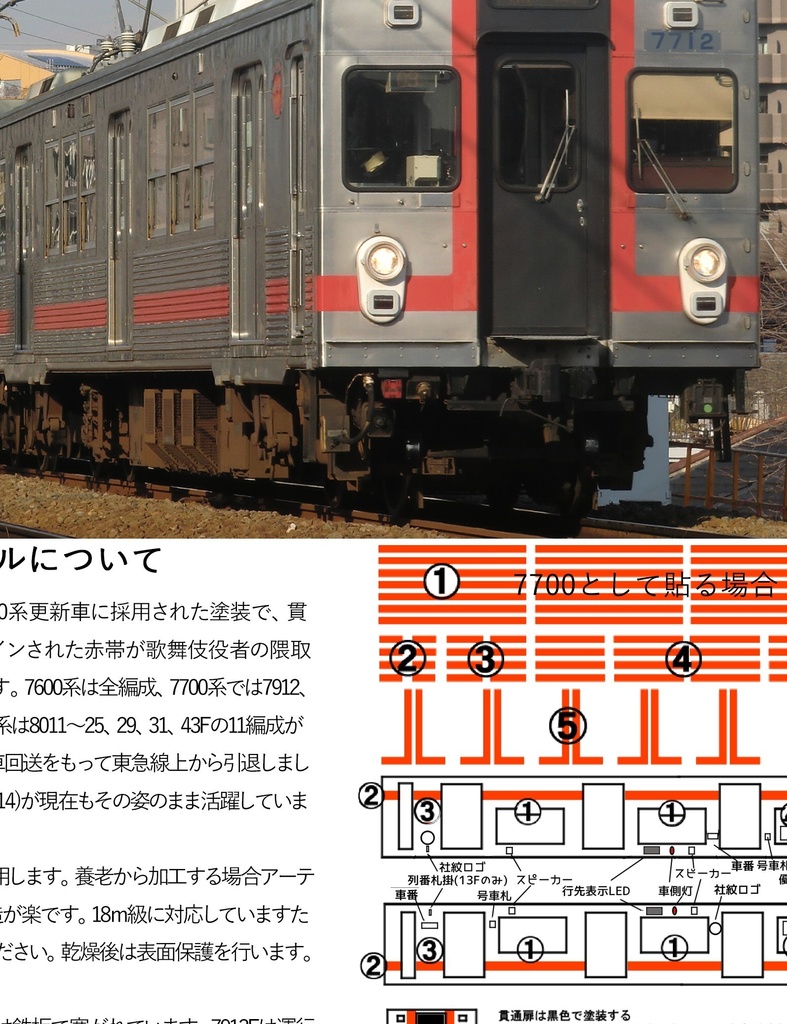 歌舞伎車両用デカール