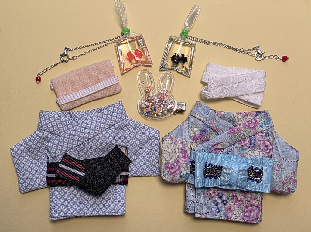 16cmぬい服 GS 浴衣+金魚のポシェットセット②