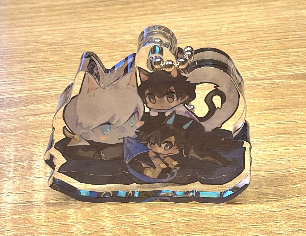 親子アクリルブロックキーホルダ