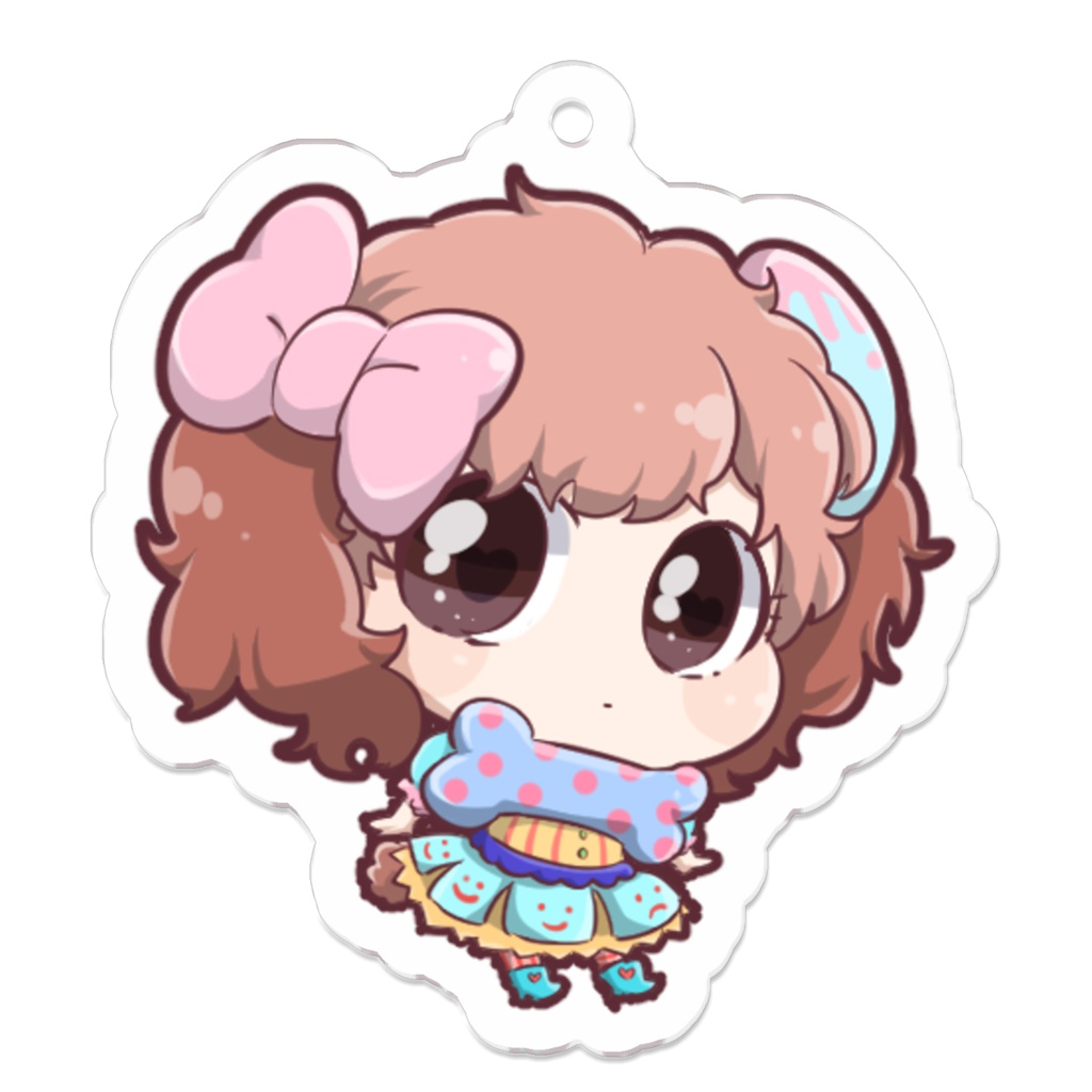 デフォルメアクリルキーホルダー　24/アプリコット