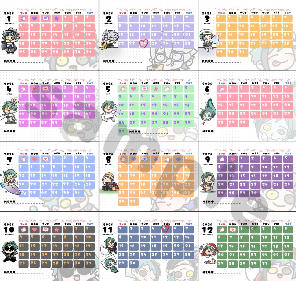 ちびフロ2026カレンダー(グッズ付ver有り)