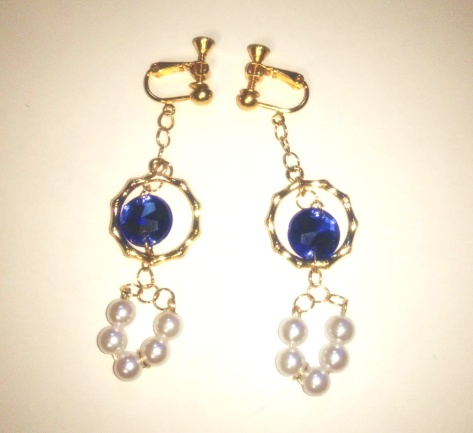 【限定１点】ホワイトデーだね！狙ノ塚善みたいな青色イヤリング