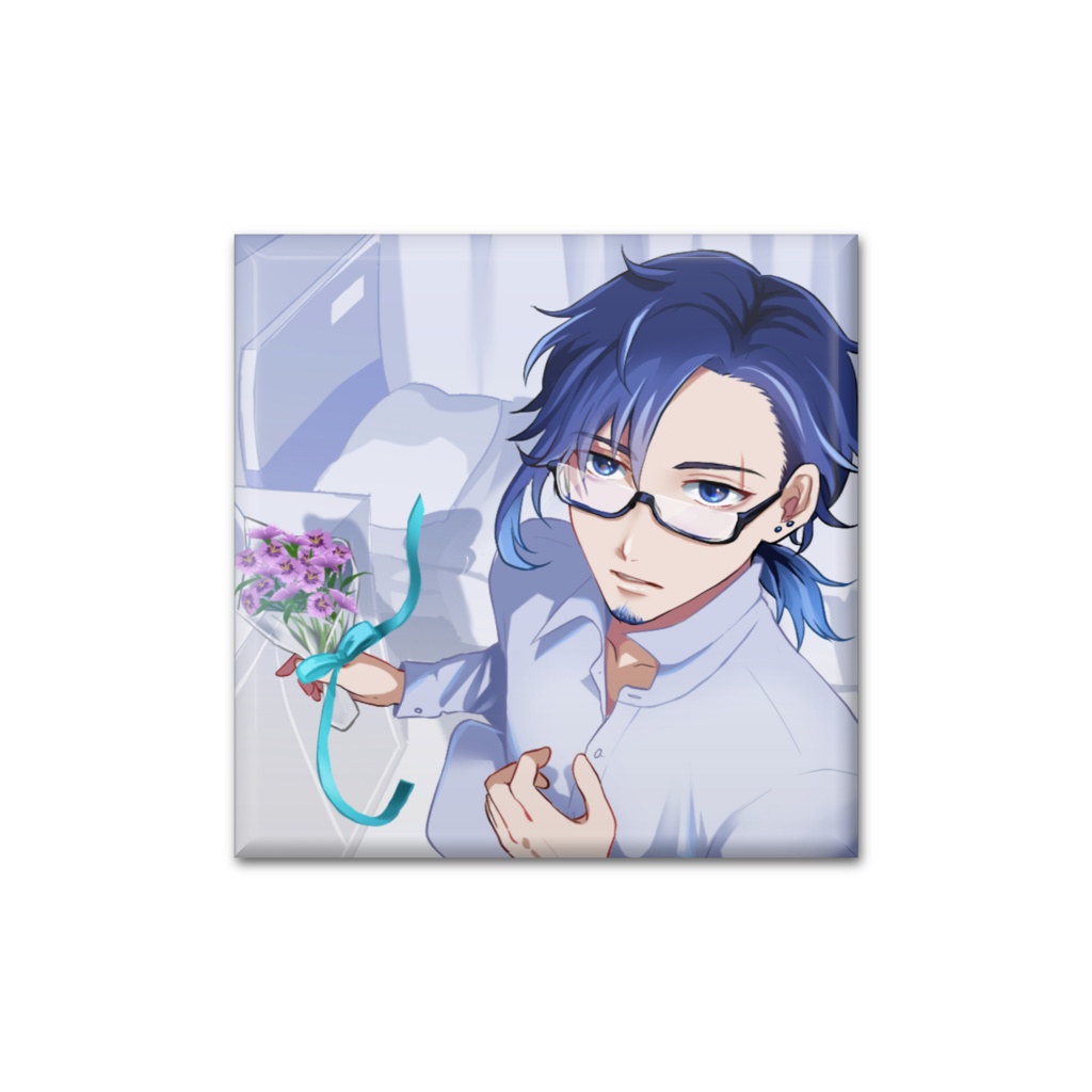 『fros』歌ってみた狙ノ塚善 四角形缶バッジ