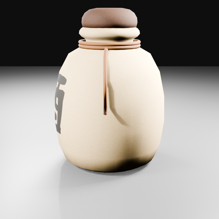 【3Dモデル】古風な酒瓶 / Old-fashioned Sake Bottle(OBJ・LWO)