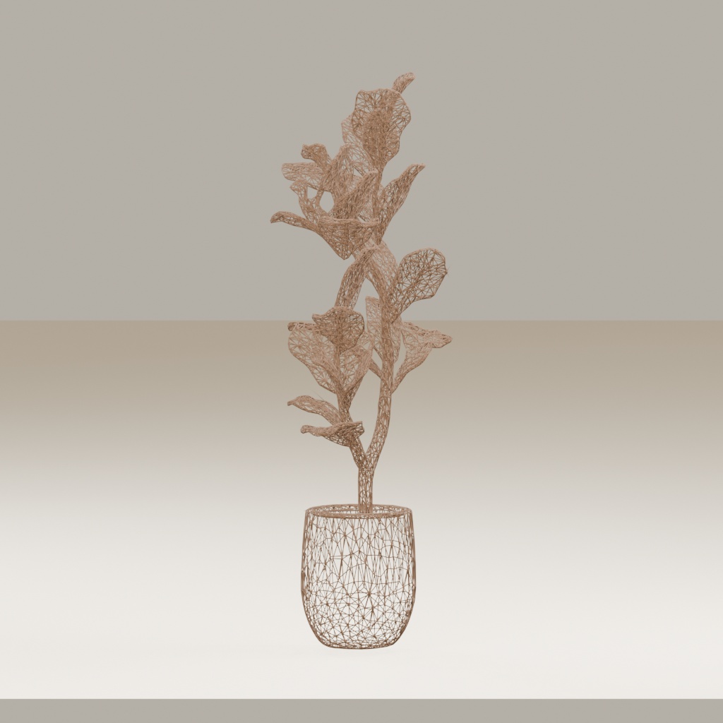 【3Dモデル】観葉植物 / fiddle leaf fig フィドルリーフ・フィグ(OBJ・LWO)