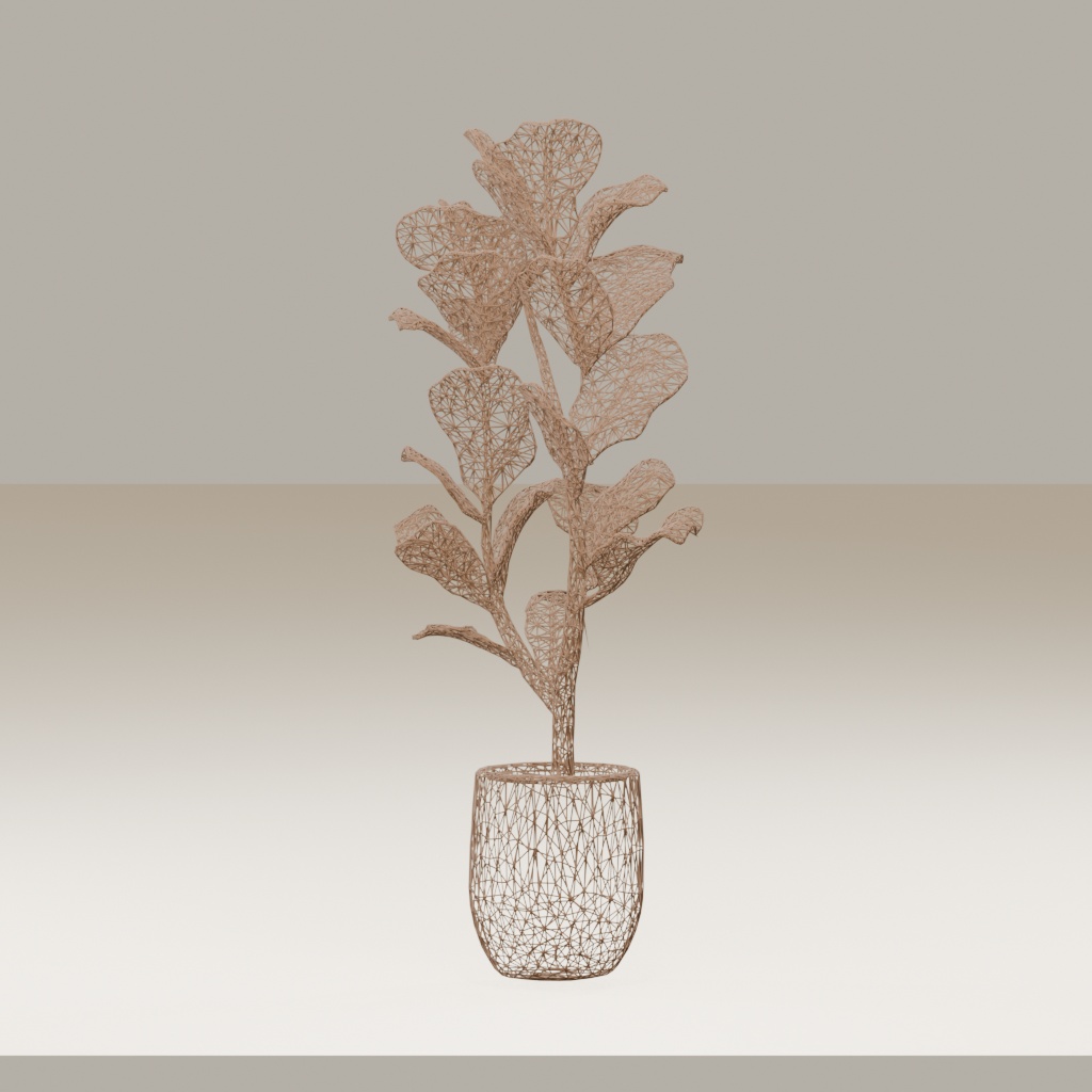 【3Dモデル】観葉植物 / fiddle leaf fig フィドルリーフ・フィグ(OBJ・LWO)
