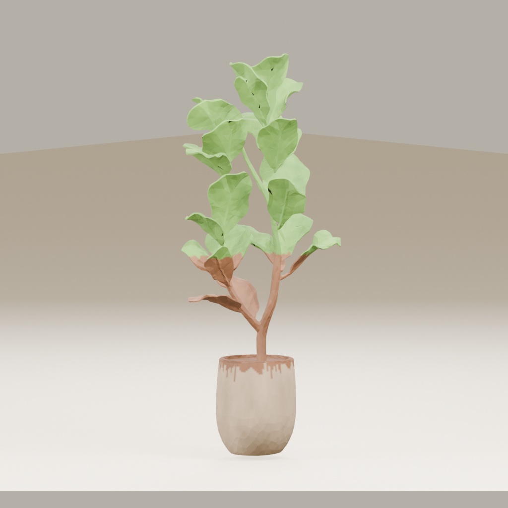 【3Dモデル】観葉植物 / fiddle leaf fig フィドルリーフ・フィグ(OBJ・LWO)