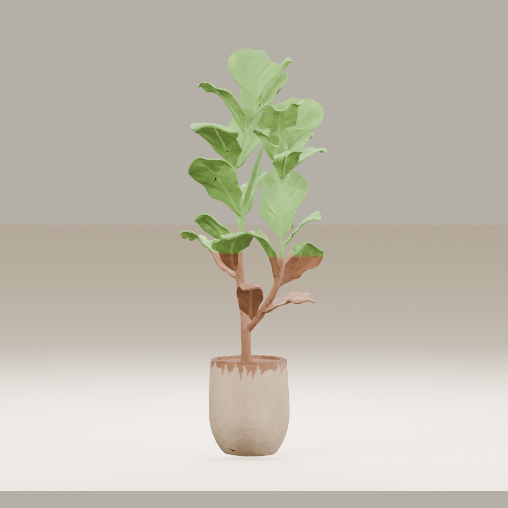 【3Dモデル】観葉植物 / fiddle leaf fig フィドルリーフ・フィグ(OBJ・LWO)