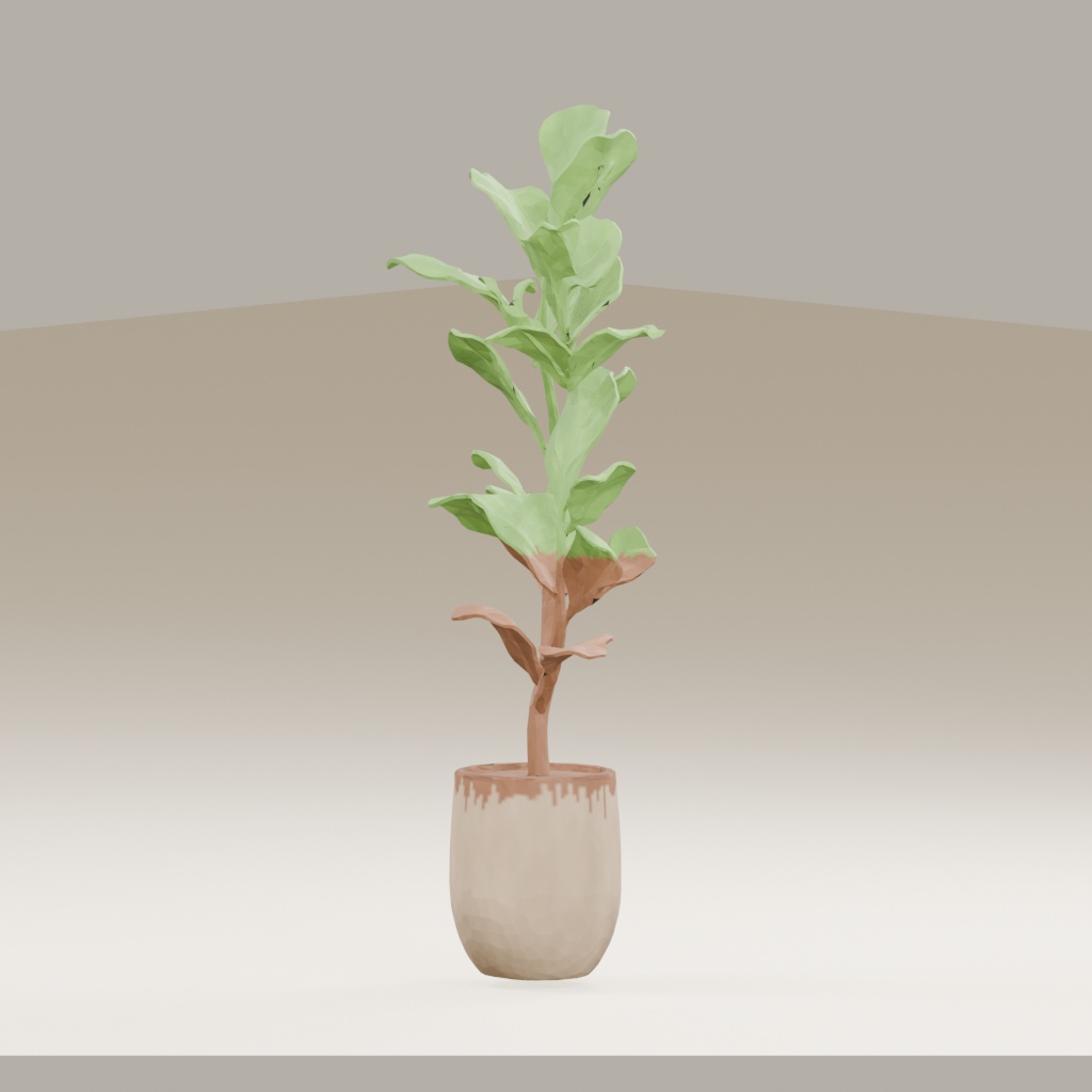 【3Dモデル】観葉植物 / fiddle leaf fig フィドルリーフ・フィグ(OBJ・LWO)