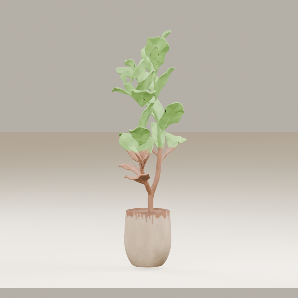 【3Dモデル】観葉植物 / fiddle leaf fig フィドルリーフ・フィグ(OBJ・LWO)