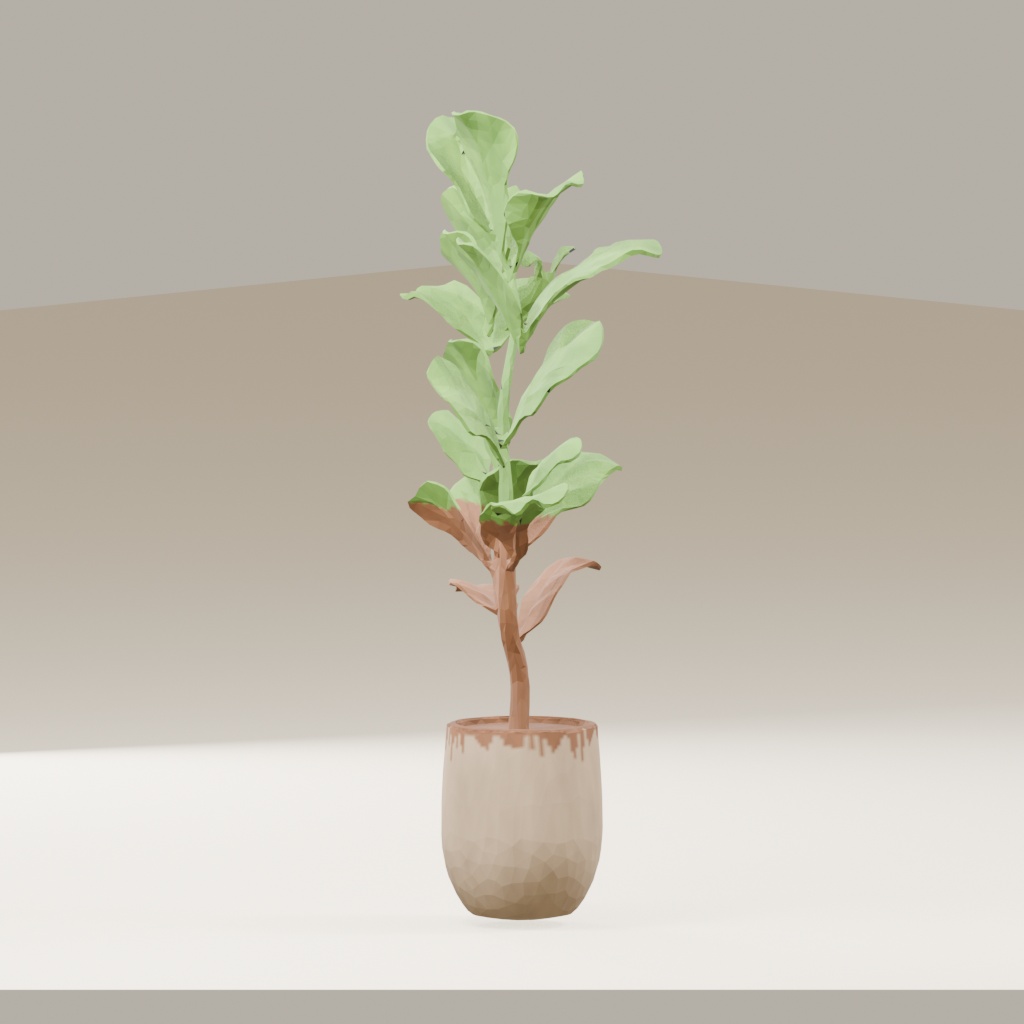 【3Dモデル】観葉植物 / fiddle leaf fig フィドルリーフ・フィグ(OBJ・LWO)