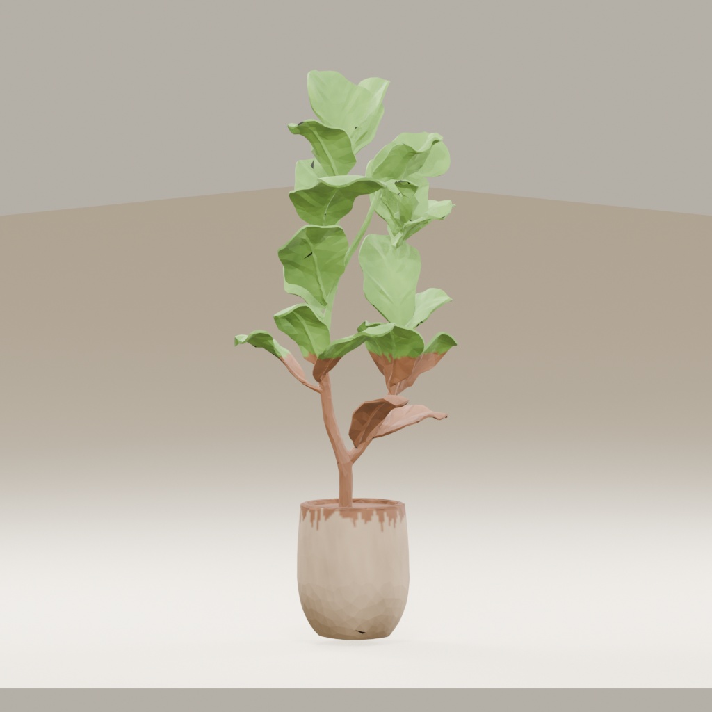 【3Dモデル】観葉植物 / fiddle leaf fig フィドルリーフ・フィグ(OBJ・LWO)