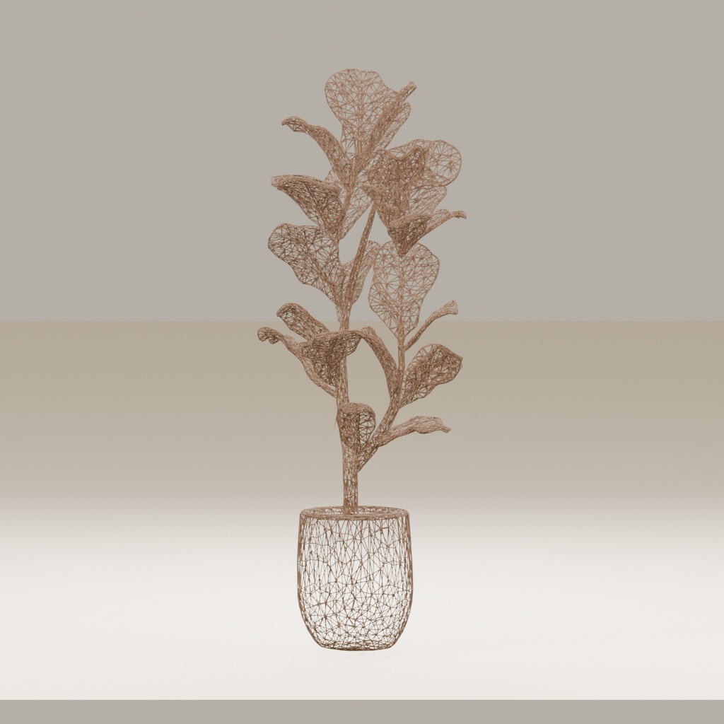 【3Dモデル】観葉植物 / fiddle leaf fig フィドルリーフ・フィグ(OBJ・LWO)