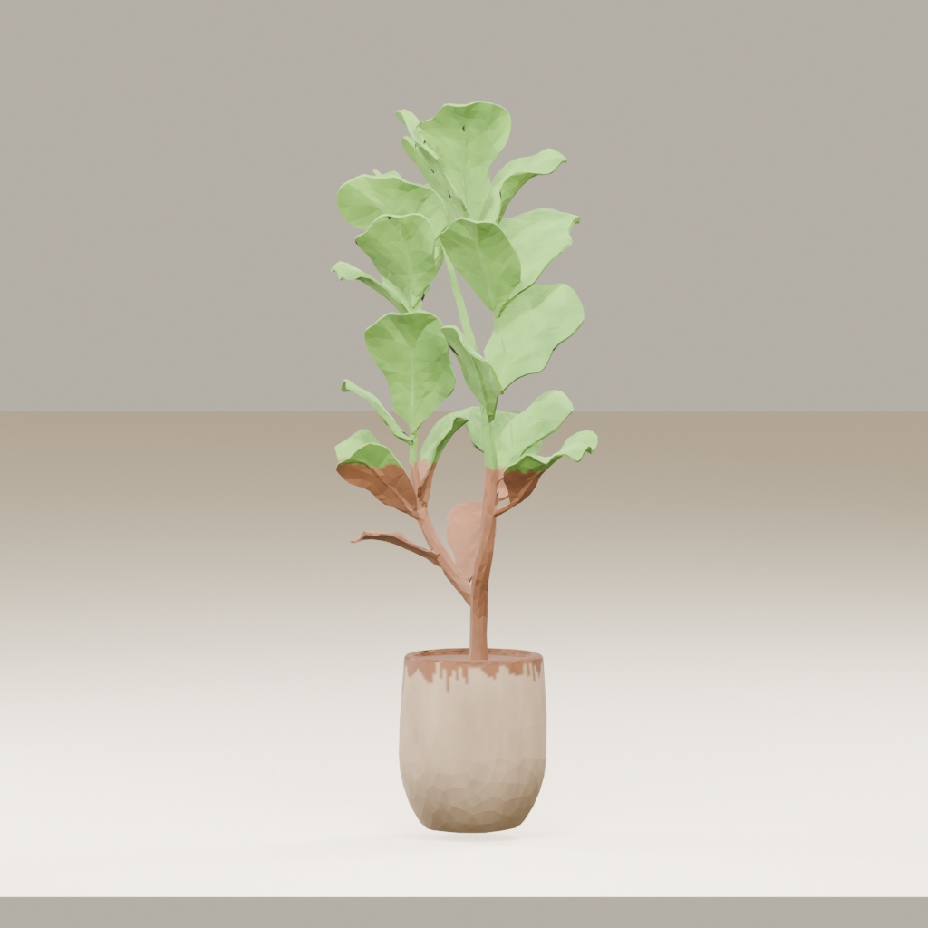【3Dモデル】観葉植物 / fiddle leaf fig フィドルリーフ・フィグ(OBJ・LWO)