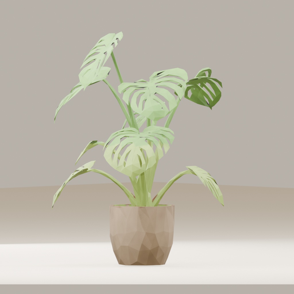 【3Dモデル】観葉植物 /モンステラ・デリシオーサ Monstera deliciosa(OBJ・LWO)
