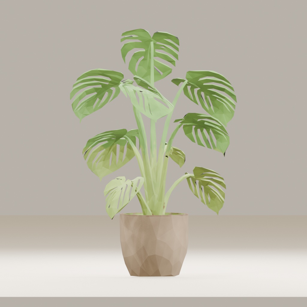【3Dモデル】観葉植物 /モンステラ・デリシオーサ Monstera deliciosa(OBJ・LWO)