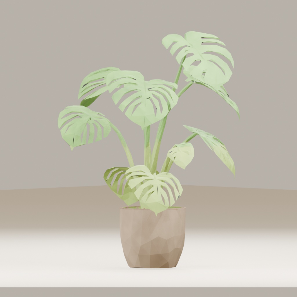 【3Dモデル】観葉植物 /モンステラ・デリシオーサ Monstera deliciosa(OBJ・LWO)