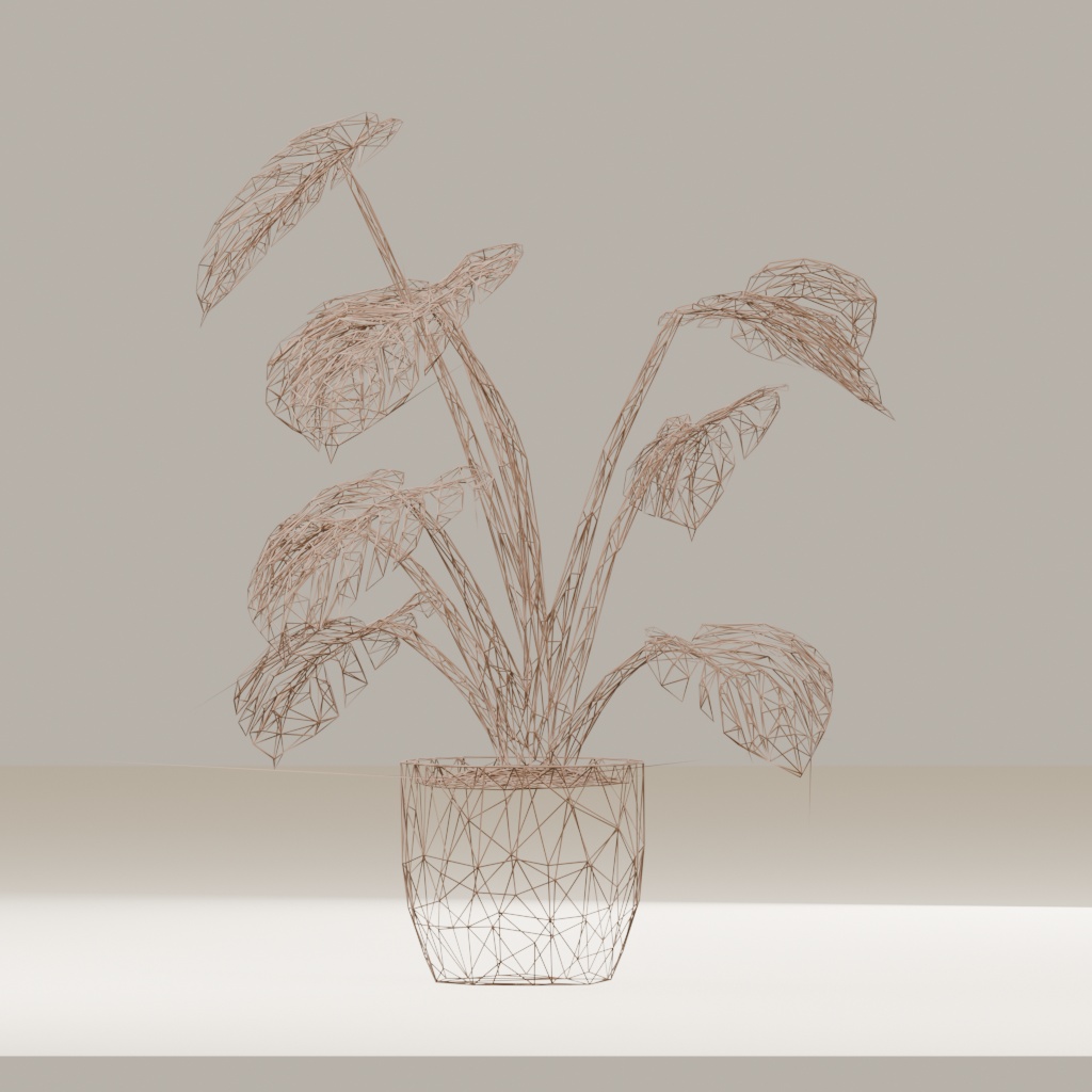 【3Dモデル】観葉植物 /モンステラ・デリシオーサ Monstera deliciosa(OBJ・LWO)