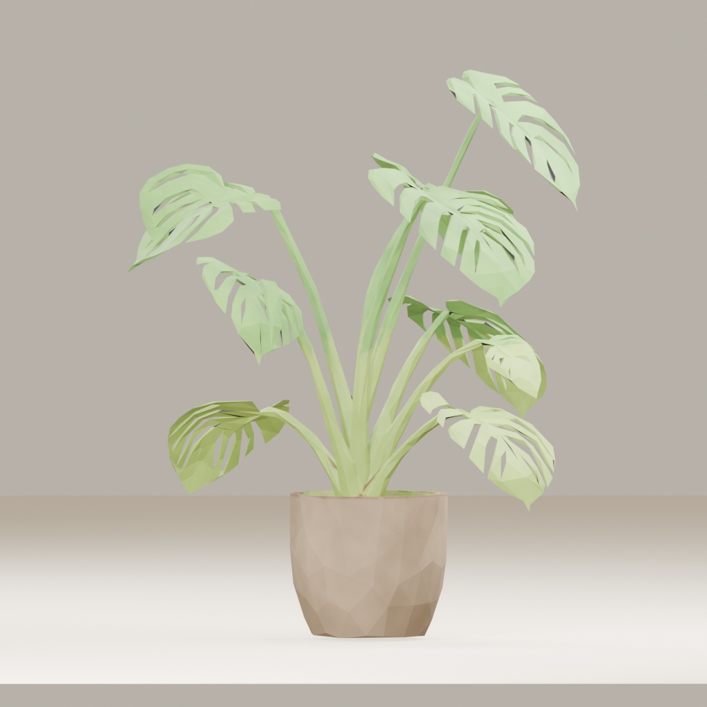 【3Dモデル】観葉植物 /モンステラ・デリシオーサ Monstera deliciosa(OBJ・LWO)