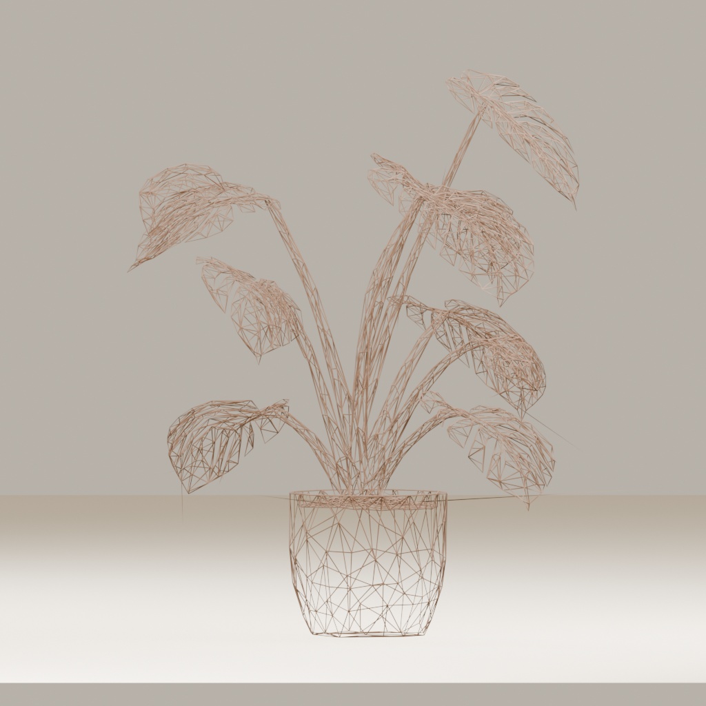 【3Dモデル】観葉植物 /モンステラ・デリシオーサ Monstera deliciosa(OBJ・LWO)