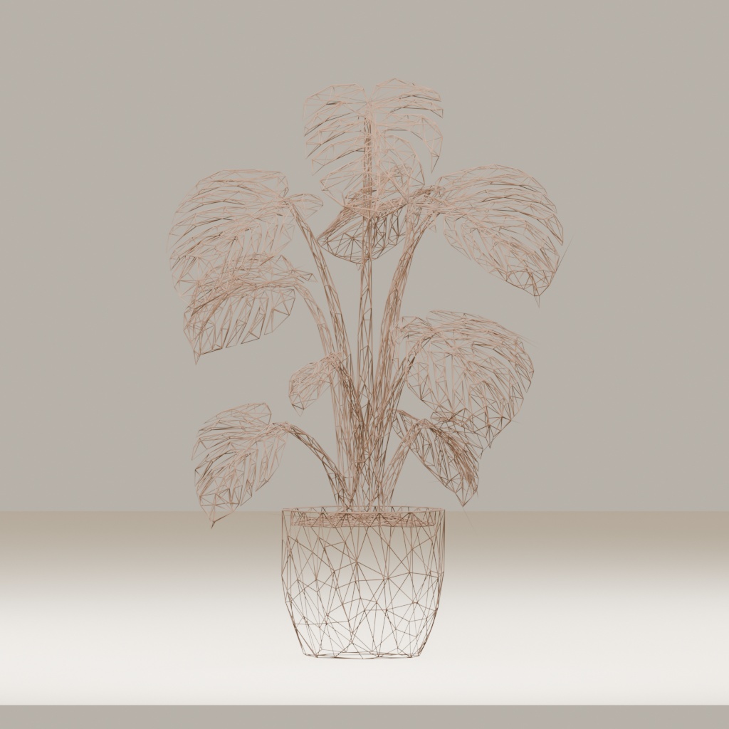【3Dモデル】観葉植物 /モンステラ・デリシオーサ Monstera deliciosa(OBJ・LWO)