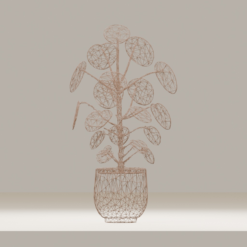 【3Dモデル】観葉植物 / pilea peperomioides ピレア・ペペロミオイデス(OBJ・LWO)
