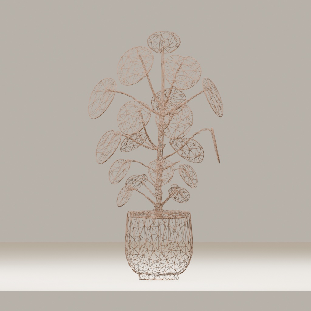 【3Dモデル】観葉植物 / pilea peperomioides ピレア・ペペロミオイデス(OBJ・LWO)