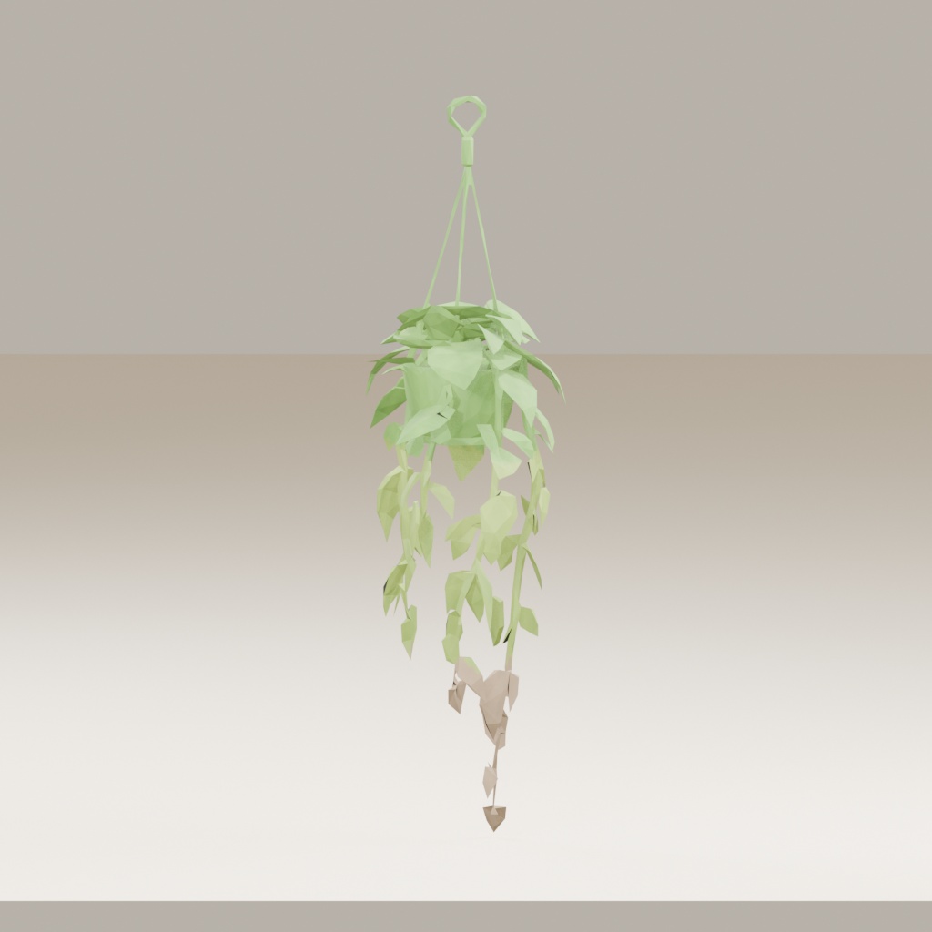 【3Dモデル】観葉植物 / pothos hanging ポトス・ハンギング(OBJ・LWO)
