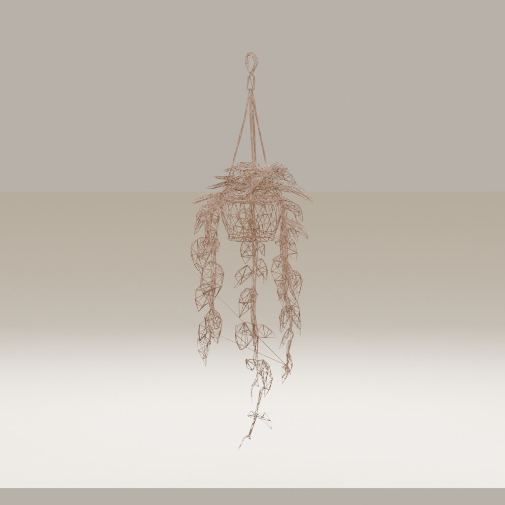 【3Dモデル】観葉植物 / pothos hanging ポトス・ハンギング(OBJ・LWO)