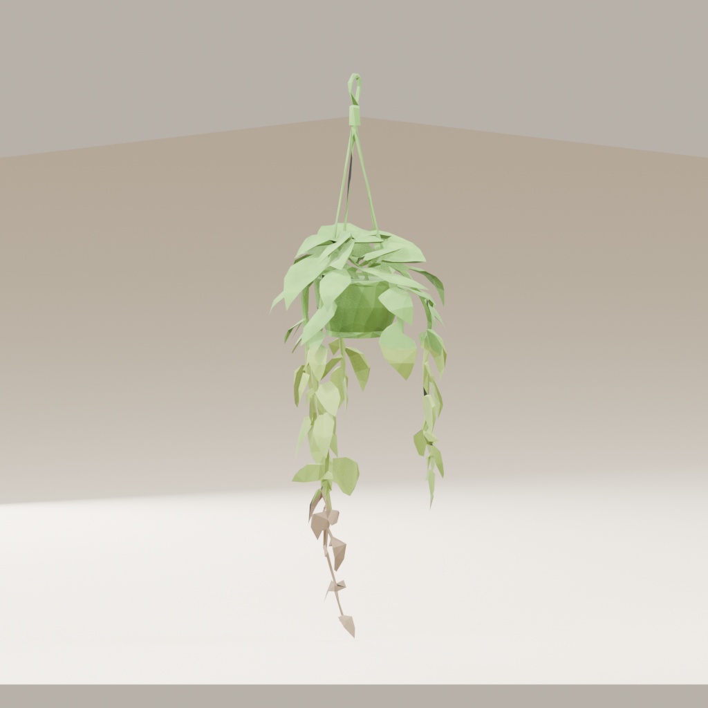【3Dモデル】観葉植物 / pothos hanging ポトス・ハンギング(OBJ・LWO)