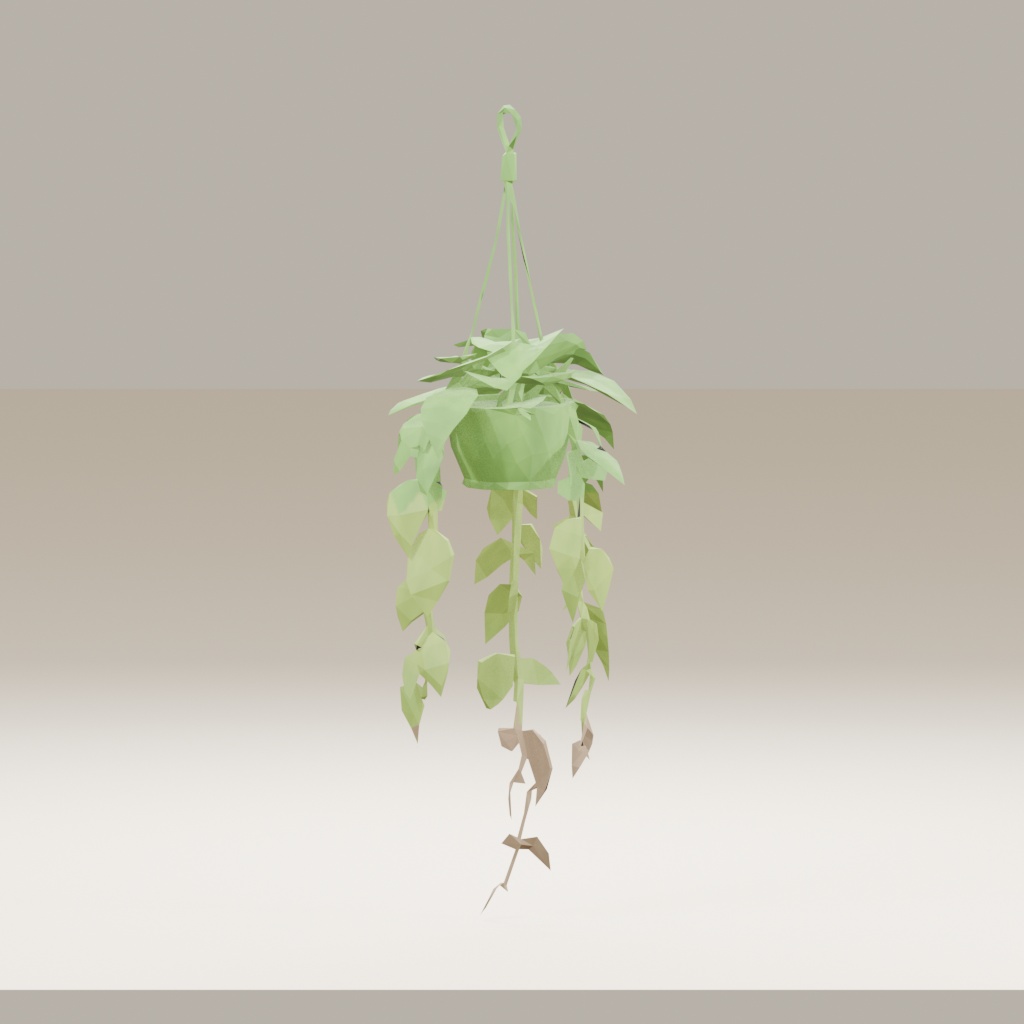 【3Dモデル】観葉植物 / pothos hanging ポトス・ハンギング(OBJ・LWO)