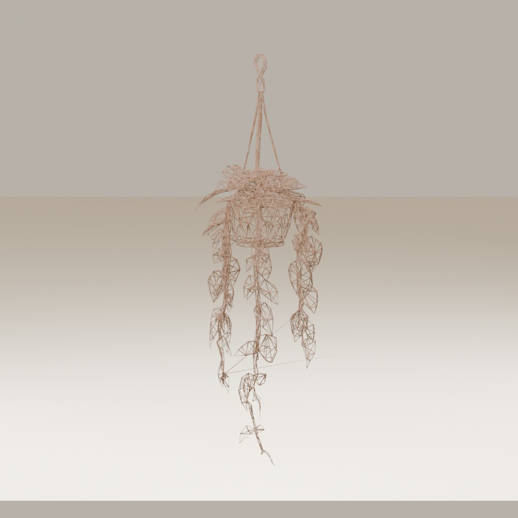 【3Dモデル】観葉植物 / pothos hanging ポトス・ハンギング(OBJ・LWO)