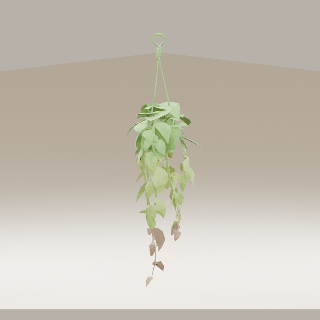 【3Dモデル】観葉植物 / pothos hanging ポトス・ハンギング(OBJ・LWO)