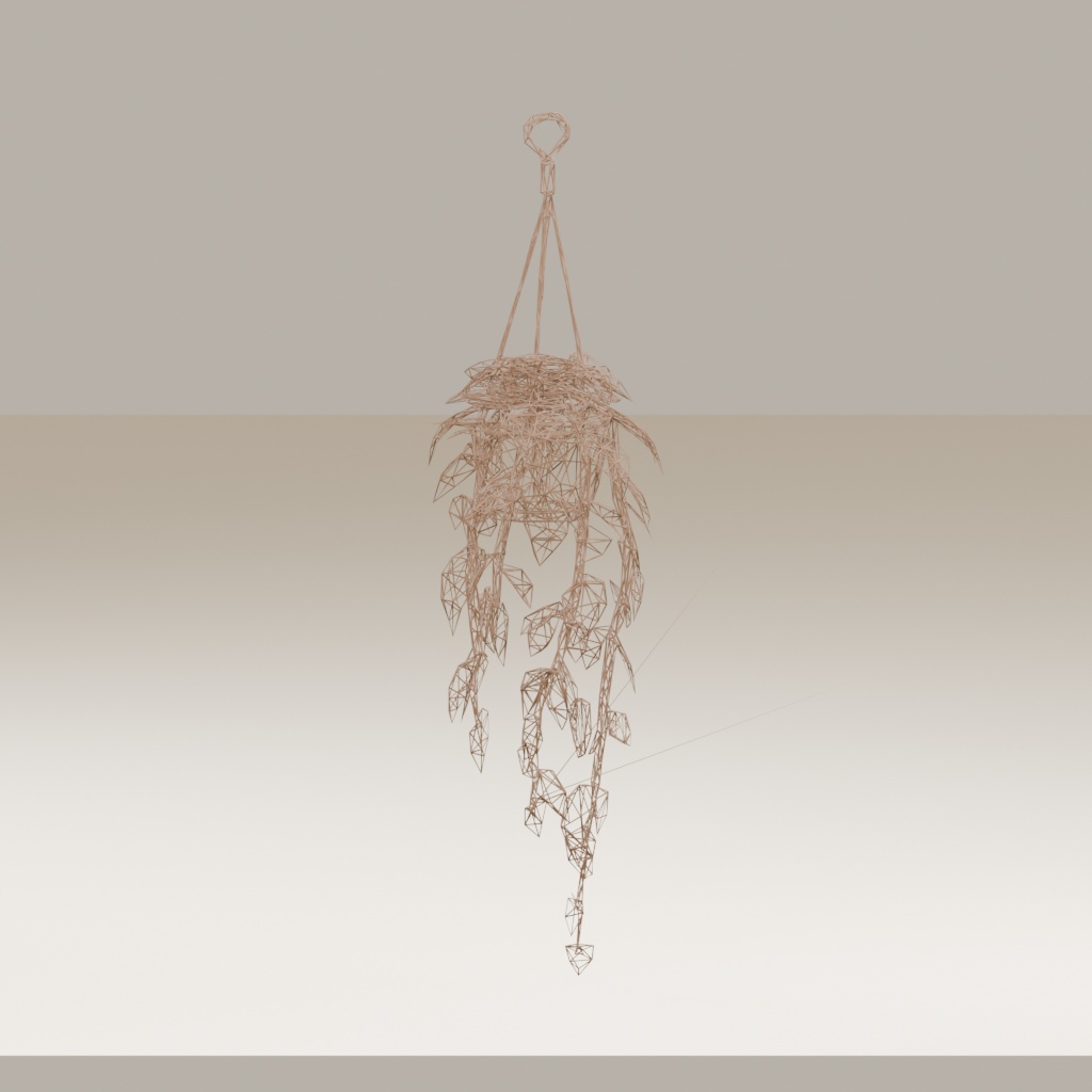 【3Dモデル】観葉植物 / pothos hanging ポトス・ハンギング(OBJ・LWO)