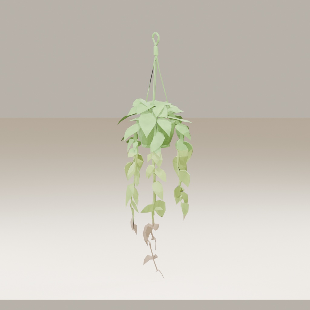 【3Dモデル】観葉植物 / pothos hanging ポトス・ハンギング(OBJ・LWO)