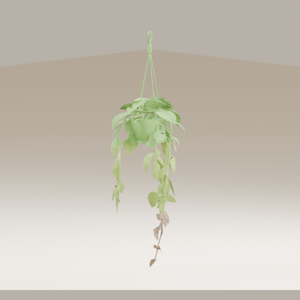 【3Dモデル】観葉植物 / pothos hanging ポトス・ハンギング(OBJ・LWO)