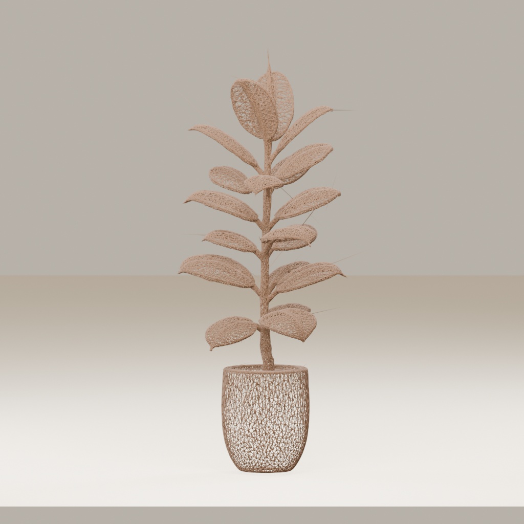 【3Dモデル】観葉植物 / rubber plant ゴムの木(OBJ・LWO)