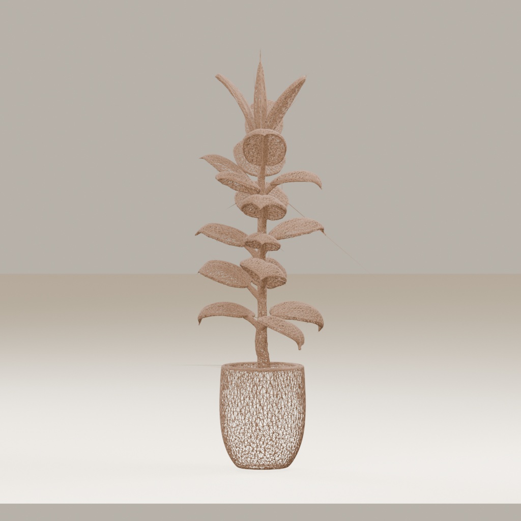 【3Dモデル】観葉植物 / rubber plant ゴムの木(OBJ・LWO)