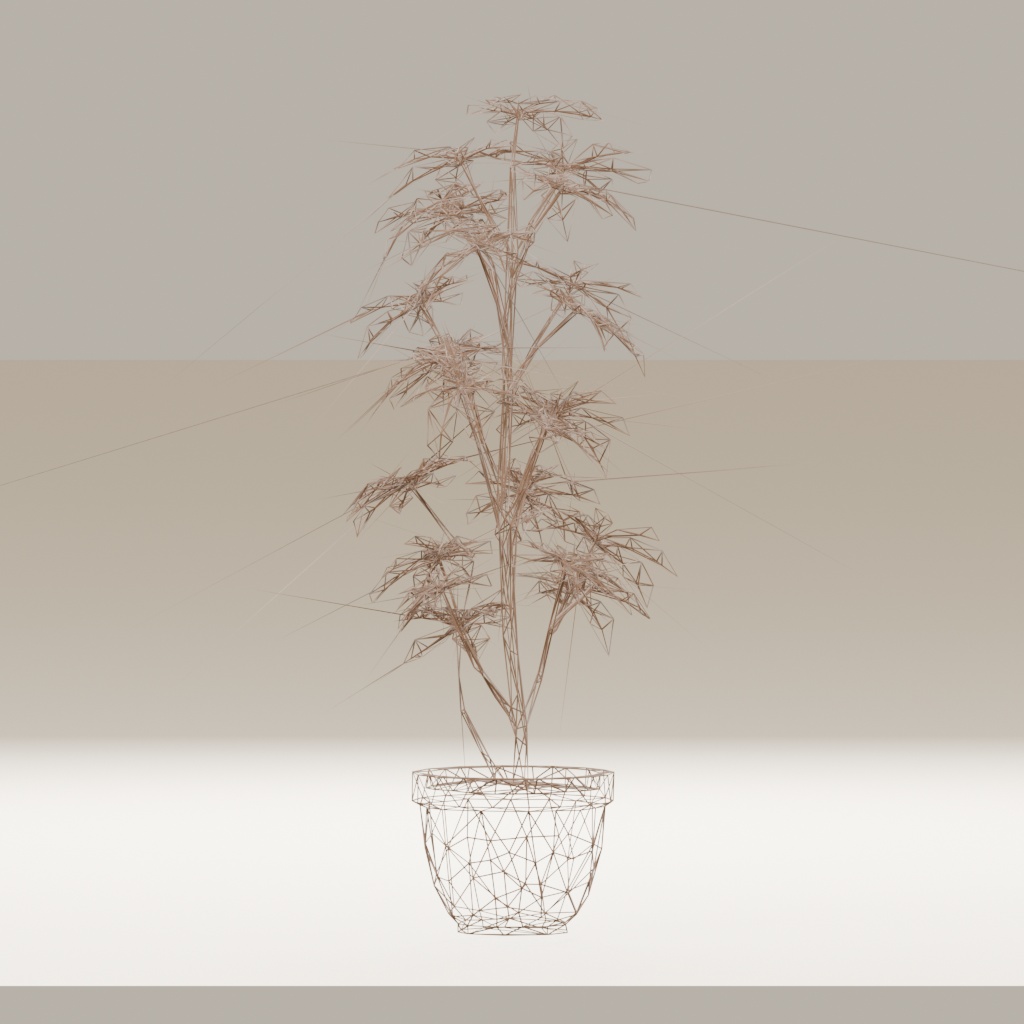【3Dモデル】観葉植物 / シェフレラ(schefflera_arboricola)(OBJ・LWO)