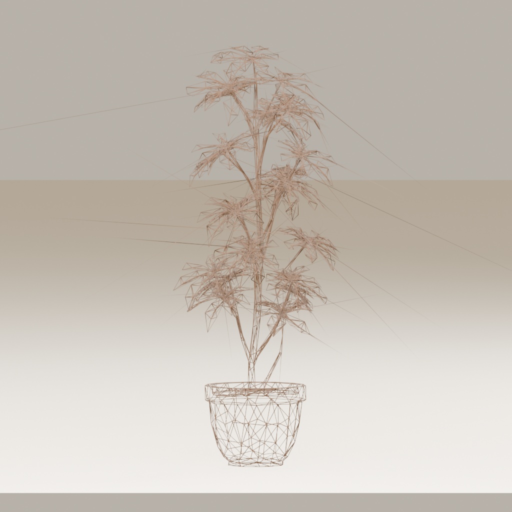 【3Dモデル】観葉植物 / シェフレラ(schefflera_arboricola)(OBJ・LWO)