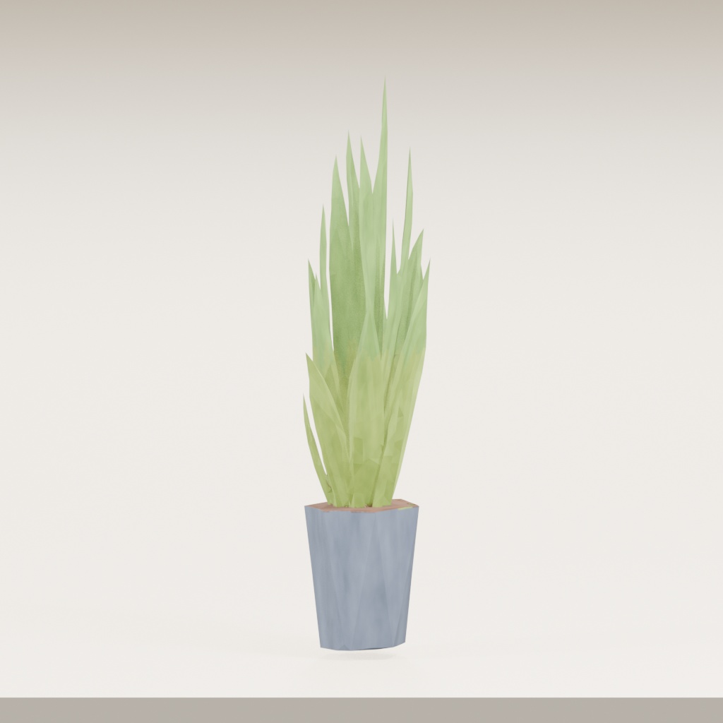 【3Dモデル】観葉植物 / snake plant サンスベリア(OBJ・LWO)