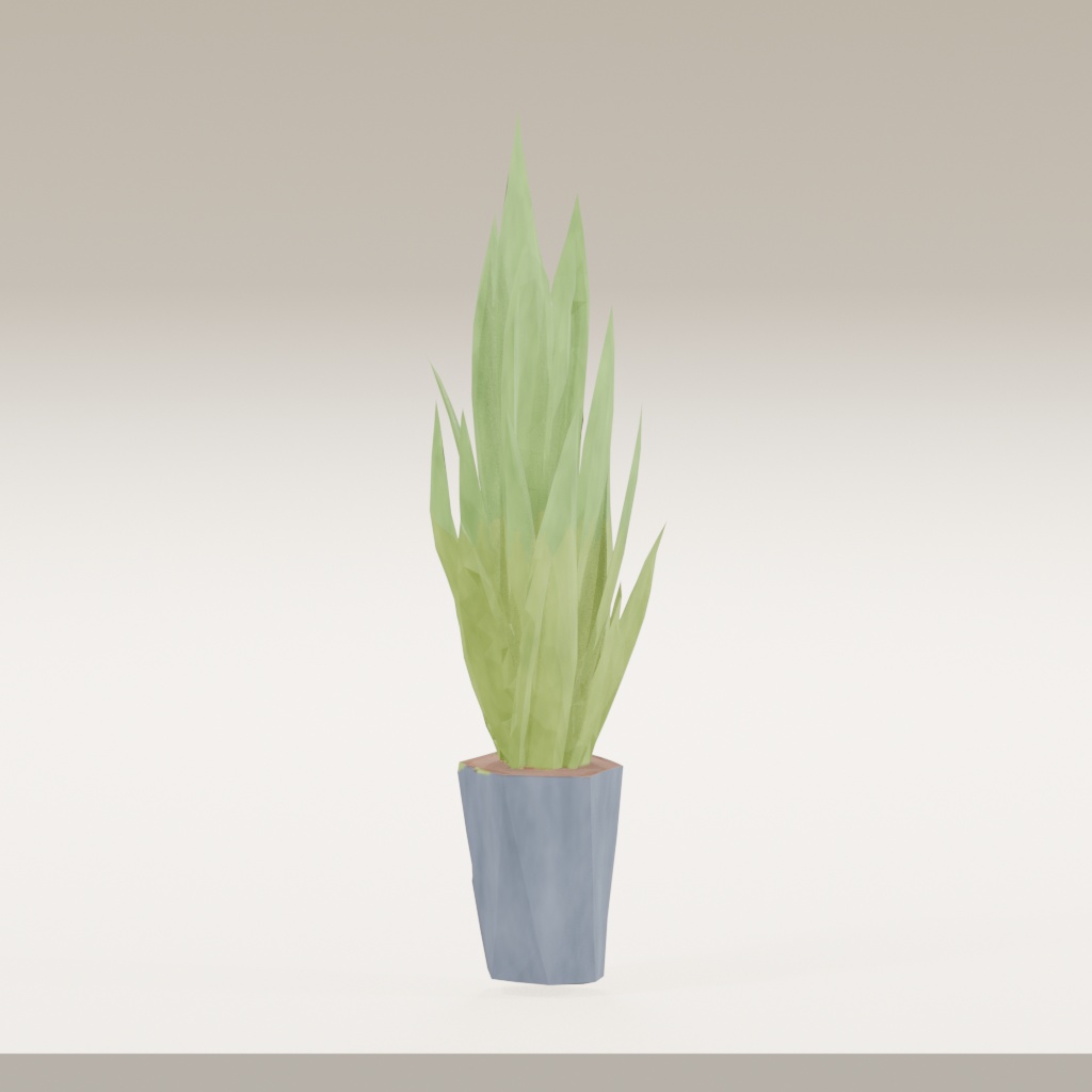 【3Dモデル】観葉植物 / snake plant サンスベリア(OBJ・LWO)