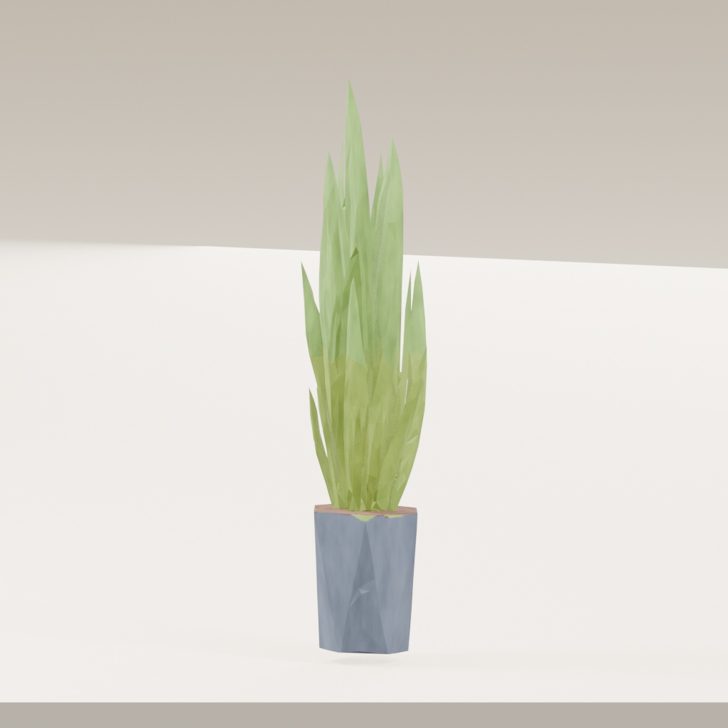 【3Dモデル】観葉植物 / snake plant サンスベリア（OBJ・LWO）