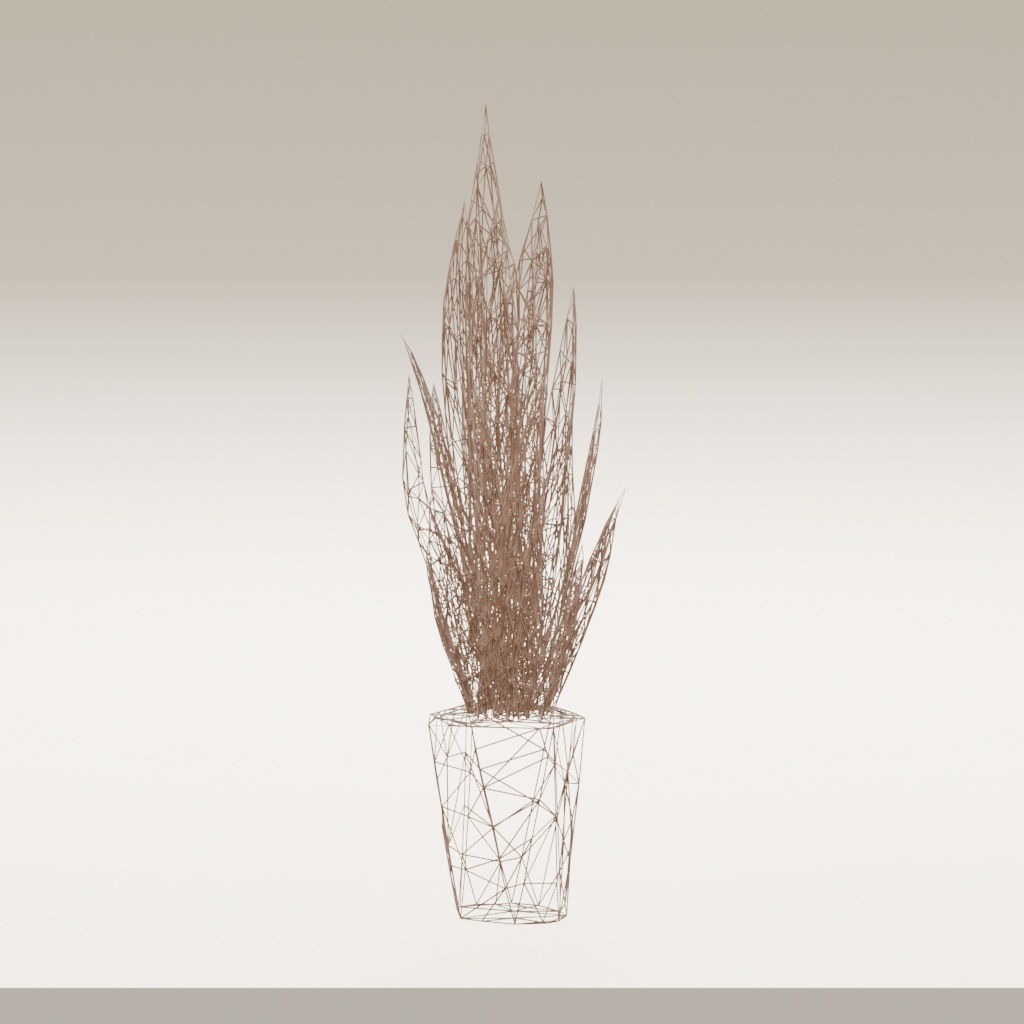 【3Dモデル】観葉植物 / snake plant サンスベリア(OBJ・LWO)