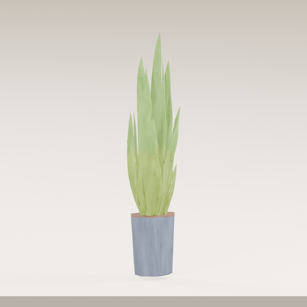 【3Dモデル】観葉植物 / snake plant サンスベリア(OBJ・LWO)