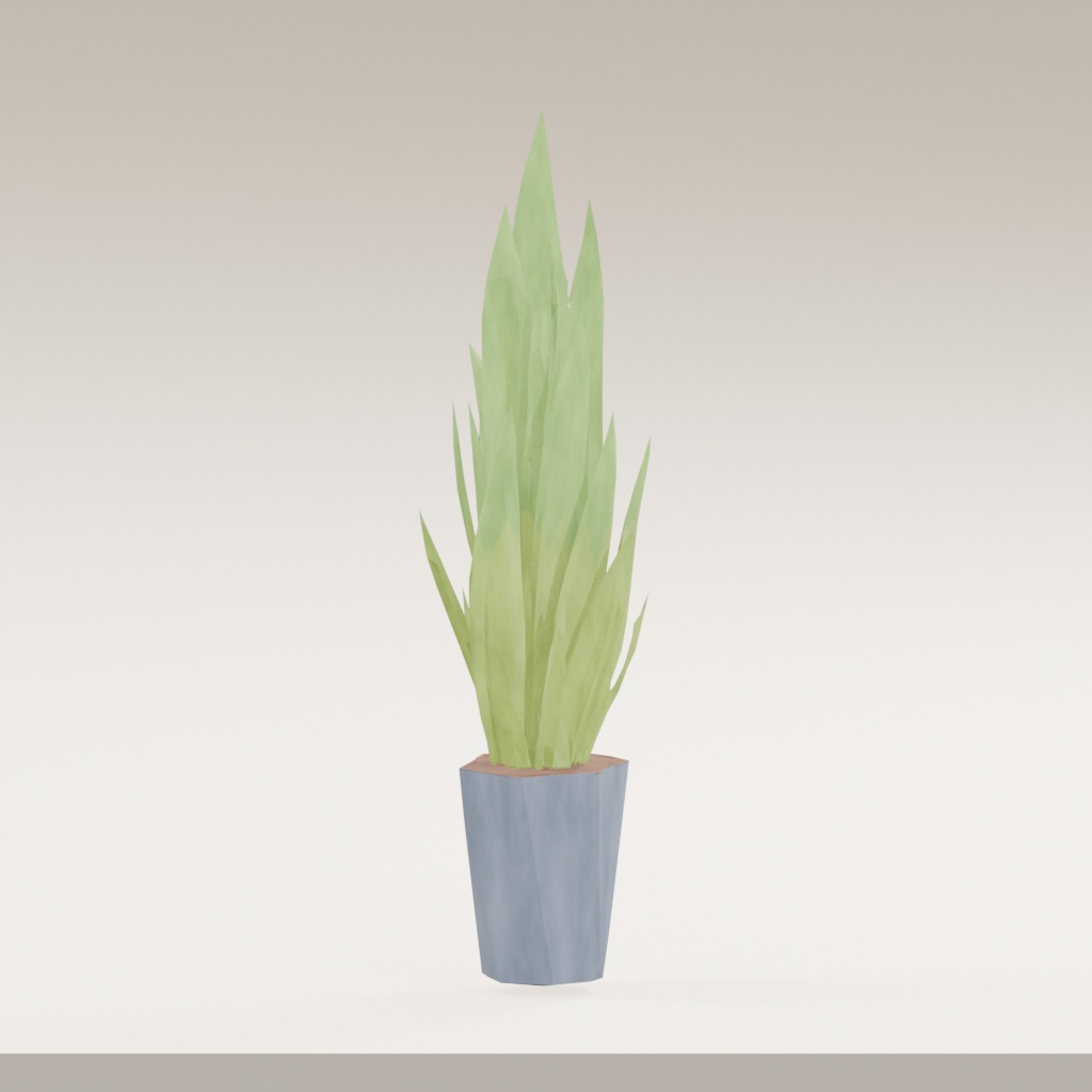 【3Dモデル】観葉植物 / snake plant サンスベリア(OBJ・LWO)